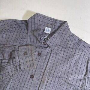 Carolina Blues Men's Button Down Shirt Size‎ S 100% Cotton Plaid Long Sleeve